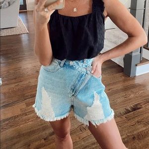 BNWOT Asymmetrical Denim Short